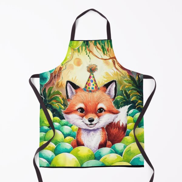 Item preview, Birthday Celebration. Birthday Fox. Adorable fox, birthday balloons, watercolor fox, fox drawing, floral fox designed and sold by FoxVibes.