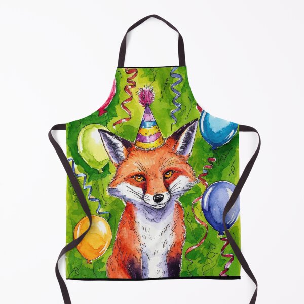 Item preview, Birthday Celebration. Birthday Fox. Adorable fox, birthday balloons, watercolor fox, fox drawing, floral fox designed and sold by FoxVibes.