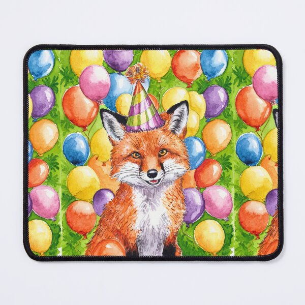 Item preview, Birthday Celebration. Birthday Fox. Adorable fox, birthday balloons, watercolor fox, fox drawing, floral fox designed and sold by FoxVibes.