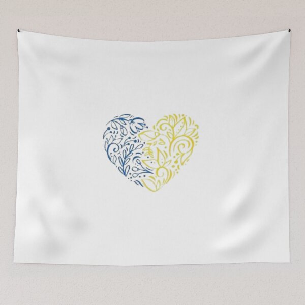 Item preview, Ukrainian trident flag in heart designed and sold by Princesse2shop.