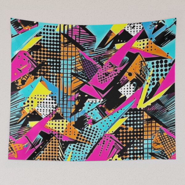 Item preview, Retro 80's Theme Neon Colors - Abstract Pattern designed and sold by HausKatz.