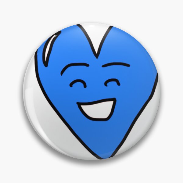 Item preview, Blue Smiley Heart designed and sold by strandedsticker.
