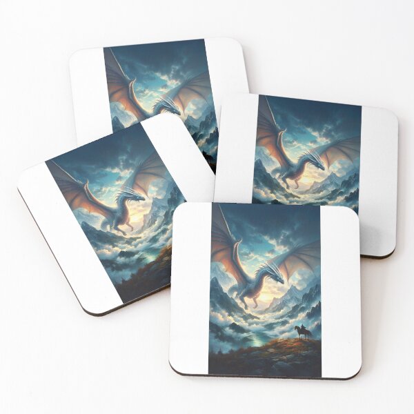 Item preview, Majestic Fantasy Dragon Overlooking a Serene Mountain Landscape designed and sold by Artifines.