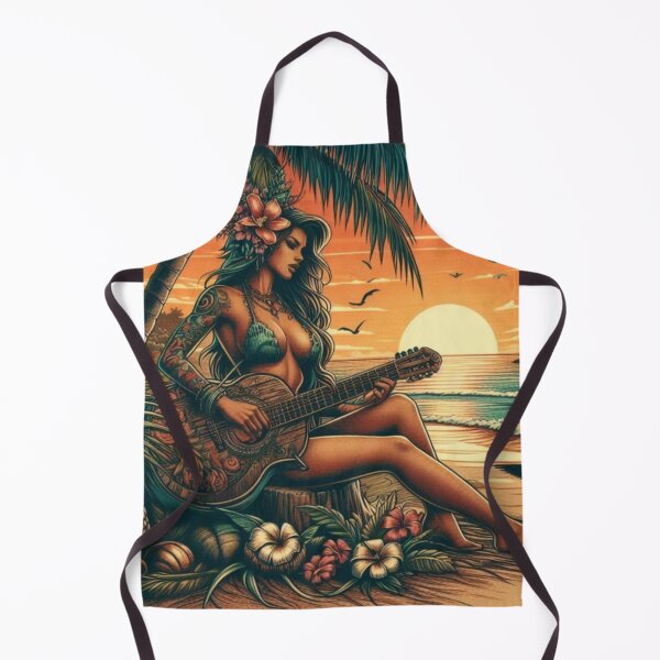 Item preview, GODDESS OF THE TROPICS - Sunset Serenade Guitar designed and sold by GoddessTropics.