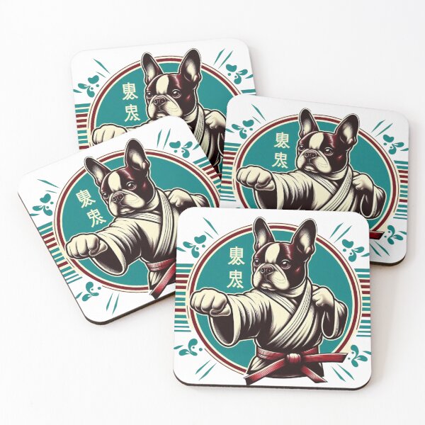 Item preview, Boson Terrier Practices Martial Arts designed and sold by silklotus.