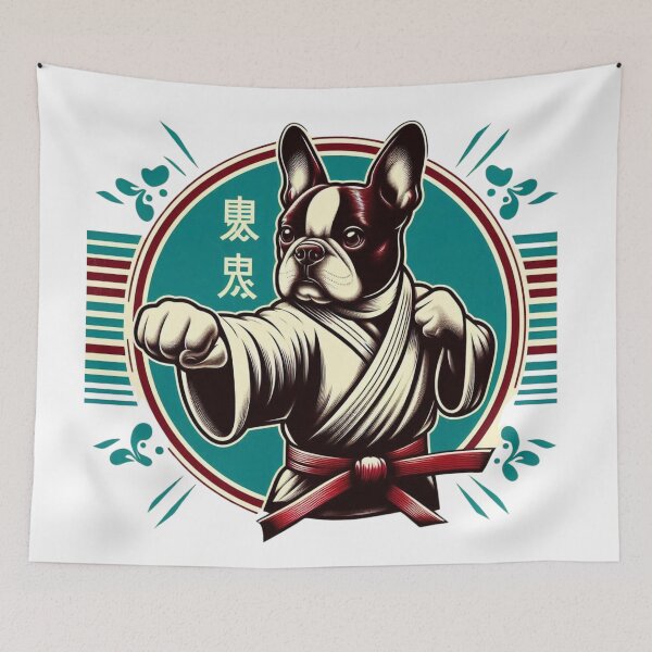 Item preview, Boson Terrier Practices Martial Arts designed and sold by silklotus.