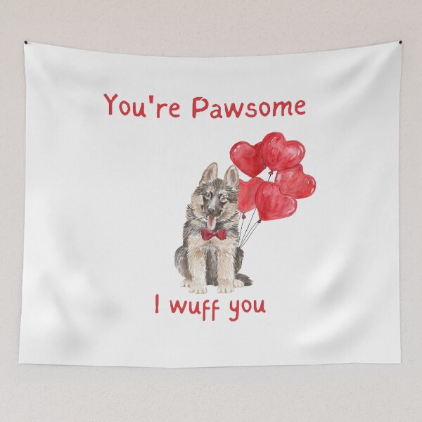 Item preview, German Shepherd Puppy Dog You're Pawsome  designed and sold by beastieboutique.
