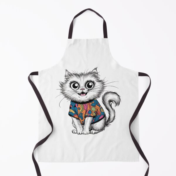 Item preview, Cartoon Cat with Big, Round Eyes and Cheerful Smile designed and sold by derricwise.