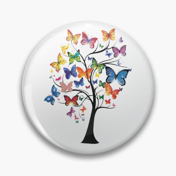 Item preview, Tree of Colorful Butterflies designed and sold by ArtFusionVibe.