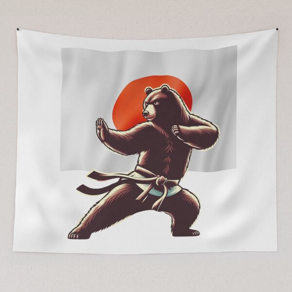Item preview, Japanese Martial Arts Black Bear designed and sold by silklotus.