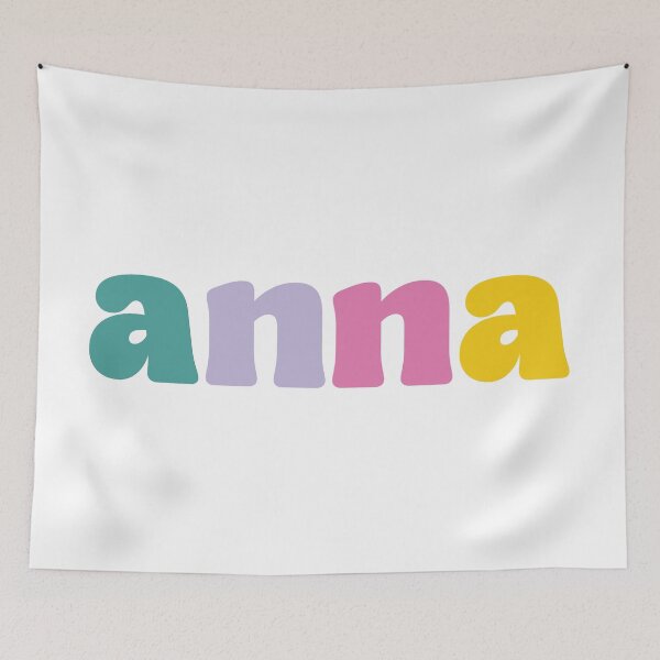 Item preview, Anna - Custom name on colorful block font designed and sold by To the Lua.