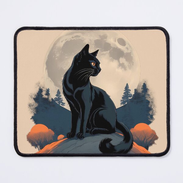 Item preview, Moonlit Guardian Cat designed and sold by PureXpress.