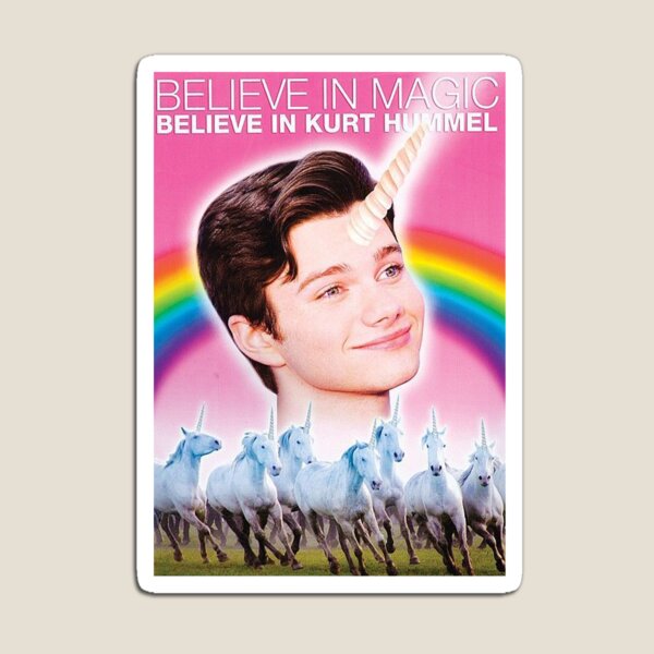 Item preview, glee believe in magic, believe in Kurt Hummel poster  designed and sold by sarahhelizz.