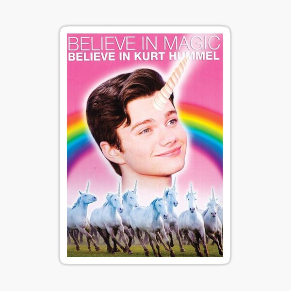 Artikel-Vorschau von Glee, glaube an Magie, glaube an Kurt Hummel Poster, designt und verkauft von sarahhelizz.