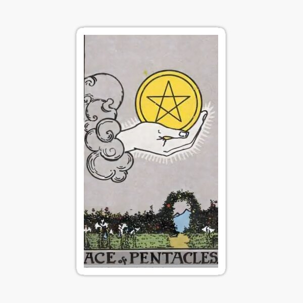 Item preview, Ace of Pentacles Tarot Card designed and sold by BougieSouthern.