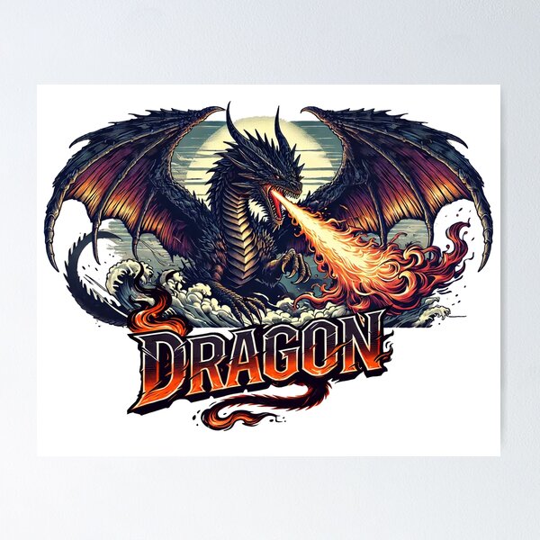 Item preview, Epic Retro Winged Dragon. designed and sold by JonelleTshirts.