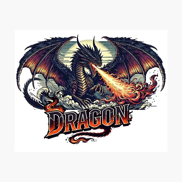 Item preview, Epic Retro Winged Dragon. designed and sold by JonelleTshirts.