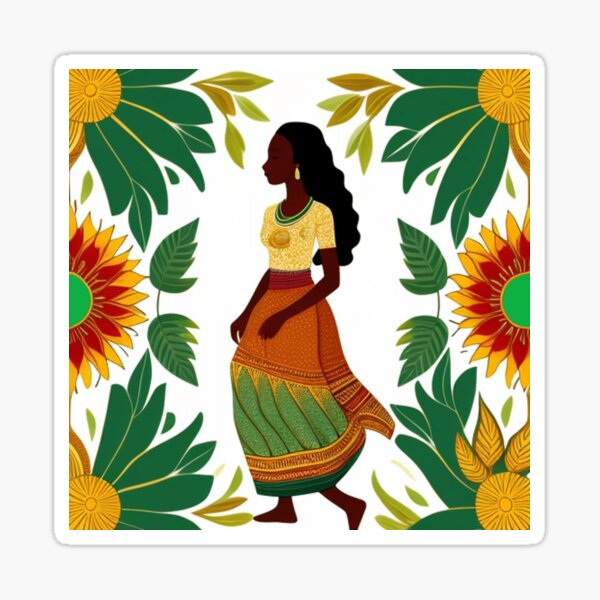 Aperçu de l'œuvre Floral africain  créée et vendue par Roxburylane.