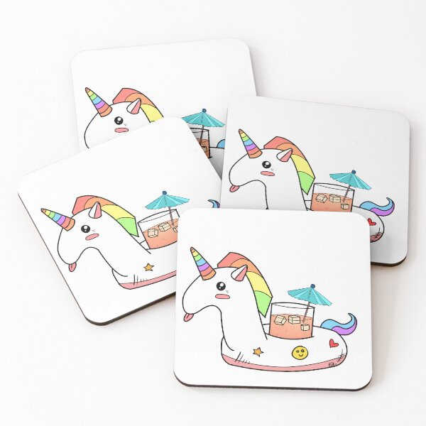 Item preview, Unicorn Pool floaty with soda designed and sold by SheboahArt.