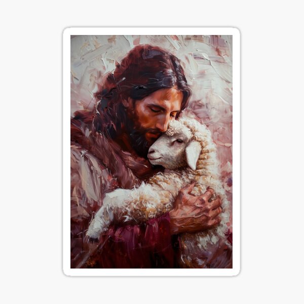 Item preview, Jesus and the Little Lamb designed and sold by SanctifiedSouls.