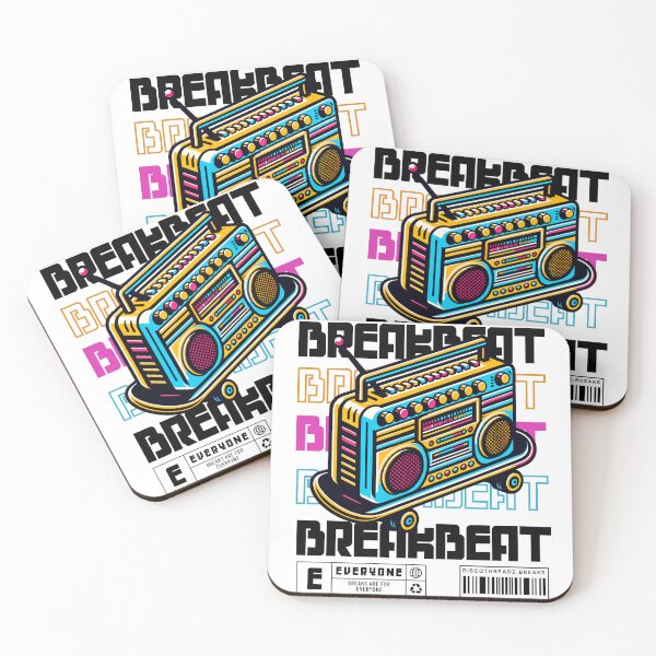 Item preview, BREAKBEAT  - Breaks Skate (Black)  designed and sold by Discothreadz.