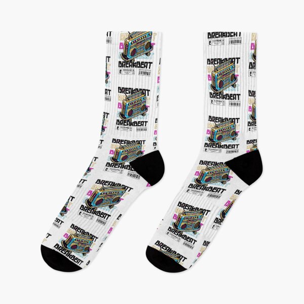 Item preview, BREAKBEAT  - Breaks Skate (Black)  designed and sold by Discothreadz.