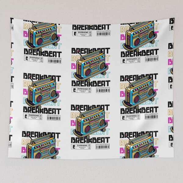 Item preview, BREAKBEAT  - Breaks Skate (Black)  designed and sold by Discothreadz.