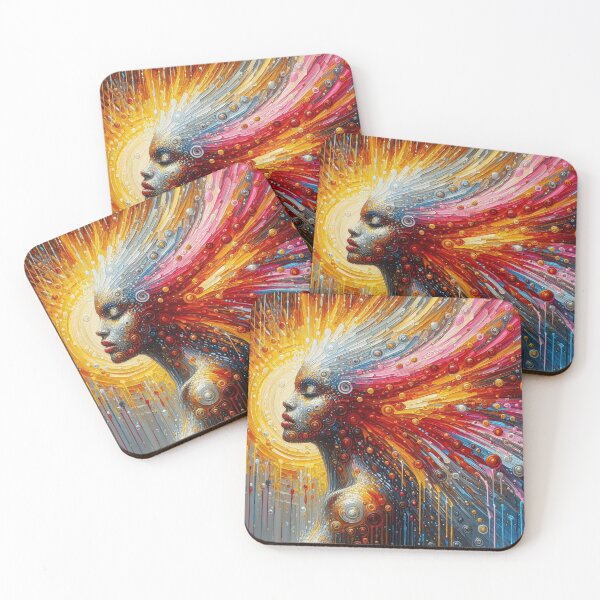 Item preview, Angels - Molten gold and silver Oil painting art designed and sold by ZulryLifestyles.