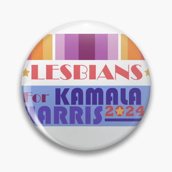 Item preview, Lesbians for Kamala Harris, Campaign stickers: LGBTQ+ designed and sold by Incendiarius.