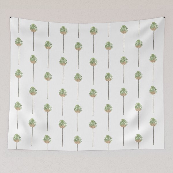 Item preview, The calmness of palms in white [Australian Cabbage tree palm] designed and sold by Hannah Mathews.
