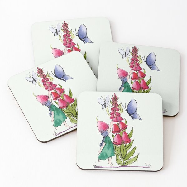 Item preview, Flower Petal Hat Girl Butterflies Watercolour Hand Painted  designed and sold by Jaana Day.