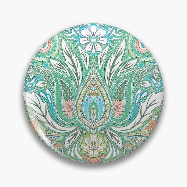 Item preview, fun pattern of orange and green paisley designed and sold by SleeplessLady.