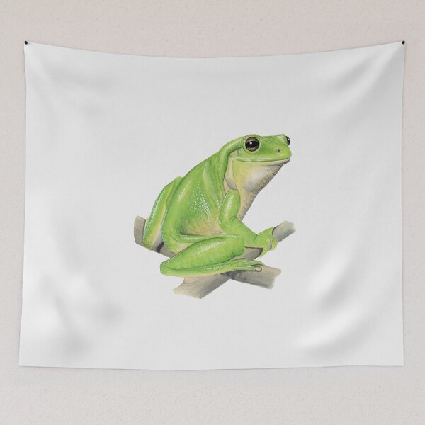 Item preview, Smiling Australian green tree frog [Golden] designed and sold by Hannah Mathews.