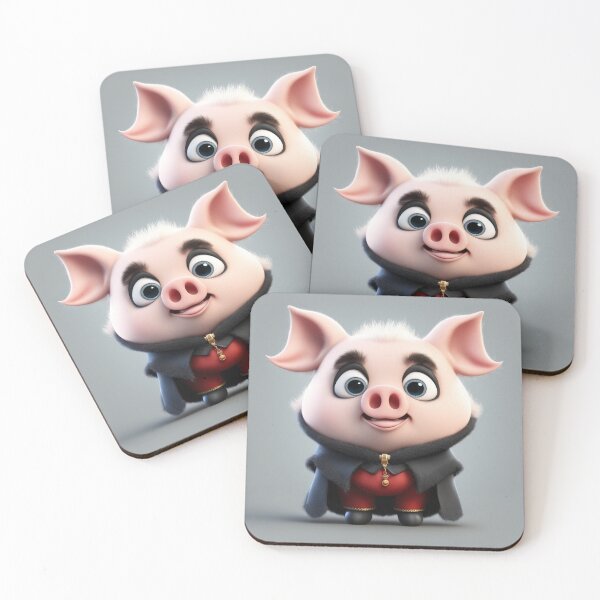Item preview, Cute Pig Dracula Vampire Cartoon Vector Icon Illustration designed and sold by hjian8219.