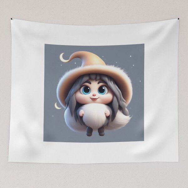 Item preview, Cute Witch Moon Cartoon Vector Icon Illustration designed and sold by hjian8219.