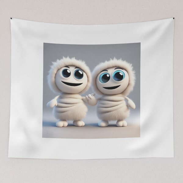 Item preview, Cute Mummy Couple Dance Cartoon Vector Icon Illustration designed and sold by hjian8219.