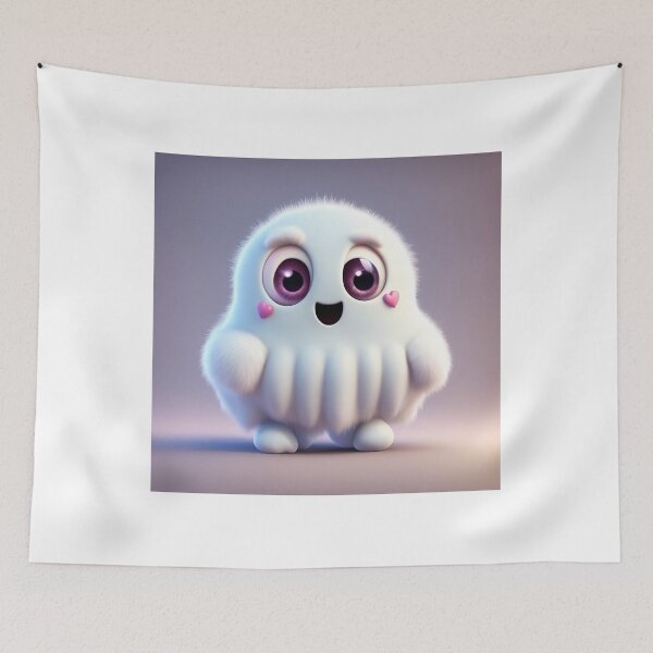 Item preview, Cute Ghost with Love Heart Cartoon Vector Icon Illustration designed and sold by hjian8219.