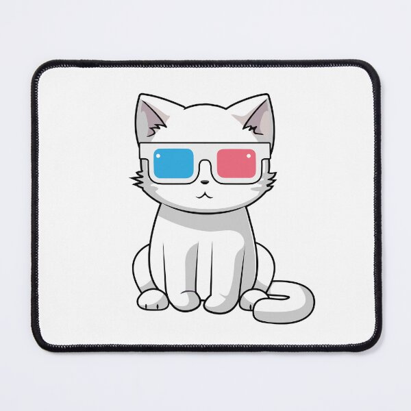 Item preview, cat in 3d glasses designed and sold by Gusstarz.