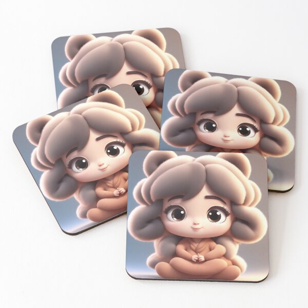 Item preview, Cute Mummy Meditation Yoga Cartoon Vector Icon Illustration designed and sold by hjian8219.