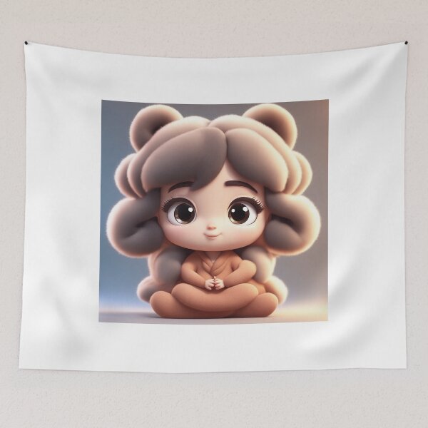 Item preview, Cute Mummy Meditation Yoga Cartoon Vector Icon Illustration designed and sold by hjian8219.