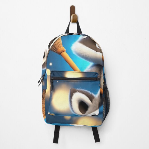 Item preview, Cute Raccoon Flying with Magic Broom Cartoon Vector Icon Illustration designed and sold by hjian8219.