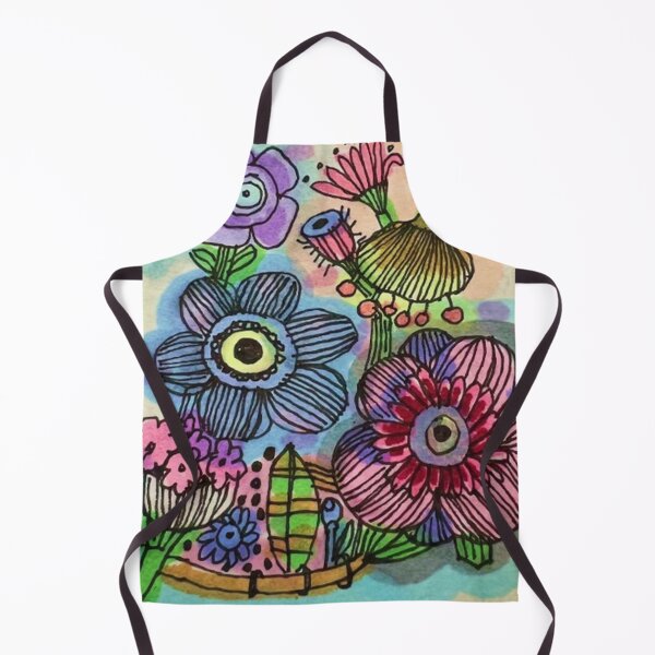 Item preview, Watercolor flowers floral markers, pen and ink  designed and sold by Melissa Karren.