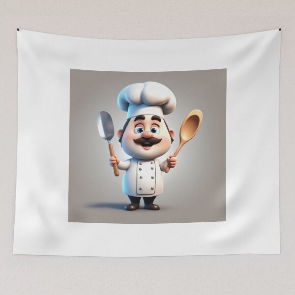 Item preview, Cute Chicken Chef Holding Spatula and Ladle Cartoon Vector Icon Illustration designed and sold by hjian8219.