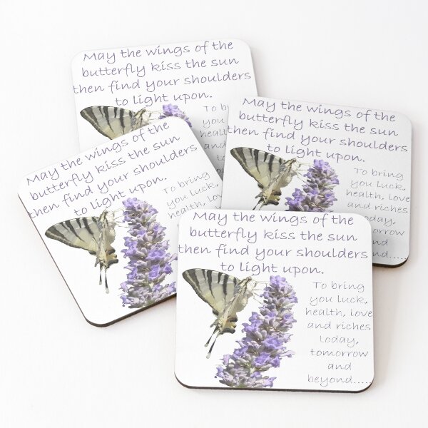 Item preview, May The Wings Of The Butterfly Kiss The Sun Irish Blessing designed and sold by taiche.