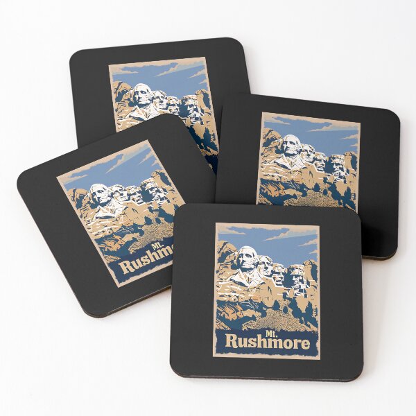 Item preview, Vintage Mt. Rushmore Travel Poster designed and sold by Boddicca.