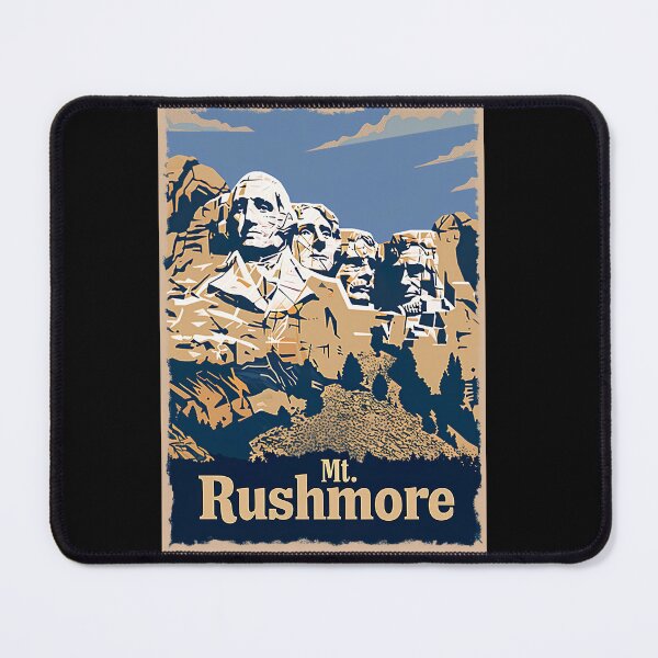 Item preview, Vintage Mt. Rushmore Travel Poster designed and sold by Boddicca.