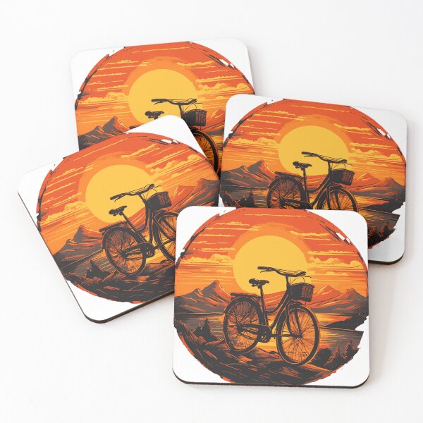 Item preview, Vintage Bicycle Against a Scenic Sunset designed and sold by Z33MA.