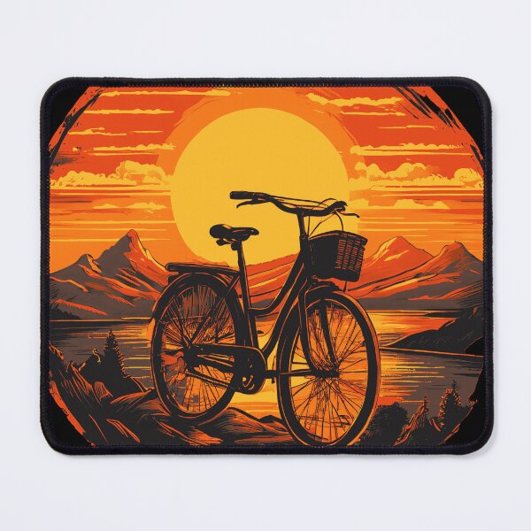 Item preview, Vintage Bicycle Against a Scenic Sunset designed and sold by Z33MA.