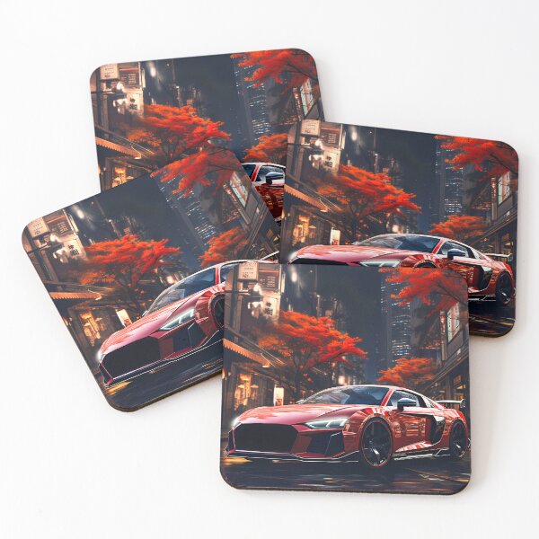Item preview, Red Audi R8 in the Heart of Tokyo designed and sold by RevUpDesign.