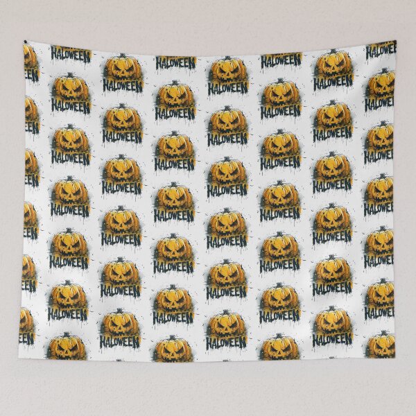 Item preview, TERRIFYING HALOWEEN PUMPKIN WITH HALOWEEN TEXT designed and sold by lunacoco81.
